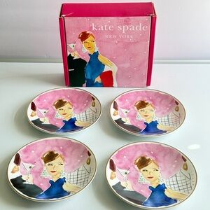 KATE SPADE New York Lenox 6-Inch Plates | Set of 4 | Cocktails Anyone?